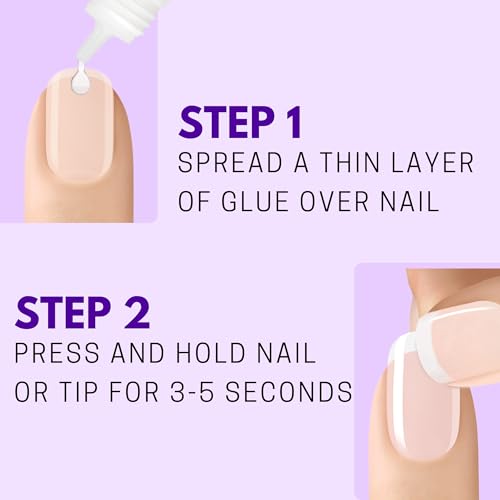 Nailene Ultra Quick Nail Glue - Durable, Easy to Apply False Nail Glue – Repairs Natural Nails – Quick-Drying Nail Adhesive Lasts Up to 7 Days - 3 g/0.10 oz - 6 Pack