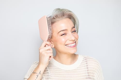 FRAMAR Paddle Hair Brush For Women – Wet Paddle Brush For Thick Hair, Wet Hair Brushes For Women, Hair Brush Detangler – Reduces Breakage - Champagne