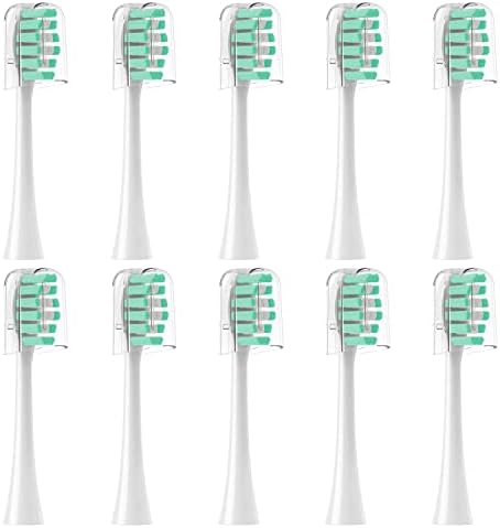 Replacement Toothbrush Heads for Gleem Electric Toothbrush,White 10 Pack