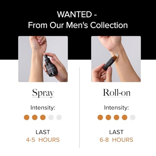 Pure Instinct WANTED The Original Pheromone Infused Essential Oil Perfume Cologne - Men's Collection - TSA Ready (Roll On Bottle 0.34 Fl. Oz./10.2mL)