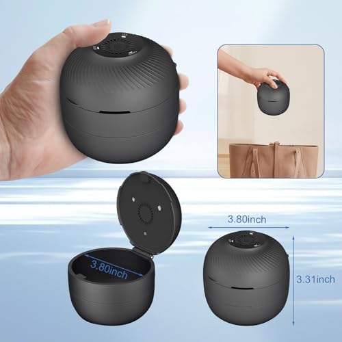 Denture Case Retainer Case,Multipurpose Retainer Cleaning and Store Case with Light & Fan Functions,All-in-one Denture Bath Box Cup for Soaking and Storing Full & Partial Dentures