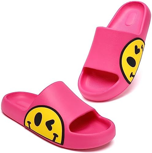 Sandals for Girls and Boys,Mens Slippers Sandals for Women,EVA Anti-Slip Indoor & Outdoor Kids Slippers Smile Face Open Toe Spa Bath Pool Gym House Casual Shower Shoes