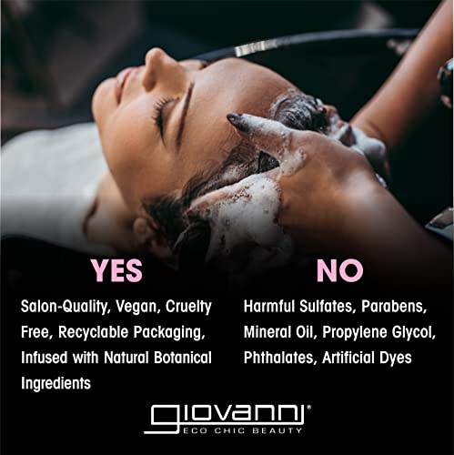 GIOVANNI HAIR CARE PRODUCTS Giovanni Smooth as Silk Deeper Moisture Shampoo & Conditioner Set, 24 Oz. Calms Frizz, Detangles, Wash & Go, Co Wash, No Parabens, Color Safe, 24 fluid_ounces