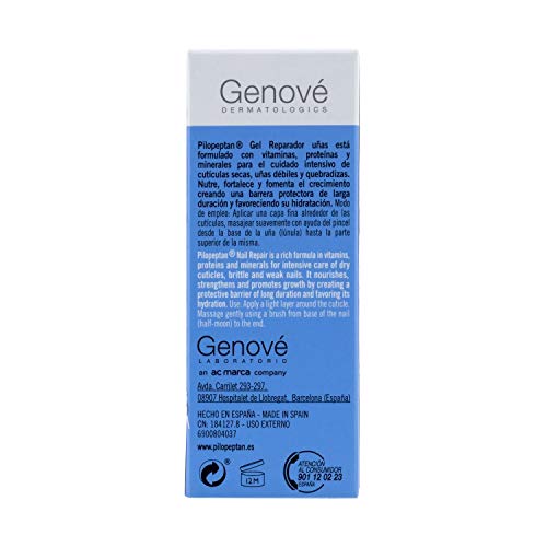 Genové Pilopeptan Woman Nail Repair Gel 10ml - Nourishes and Strengthen Nails - Nail Repair Treatment - Nail Hydration - Spain