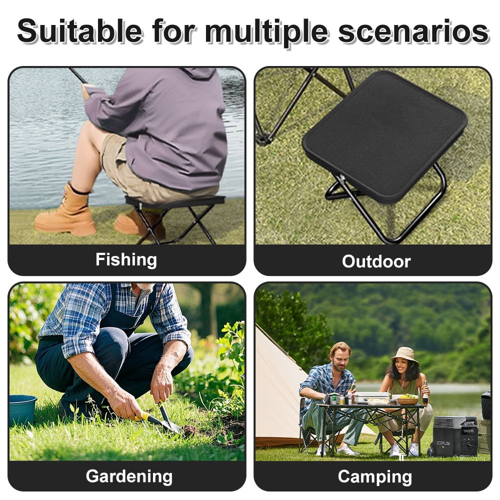 Welan Folding Camping Stool,Handbag Style Portable Folding Stool,Pencil Case Chair for Outdoor Fishing Hiking Backpacking Travelling(Red)