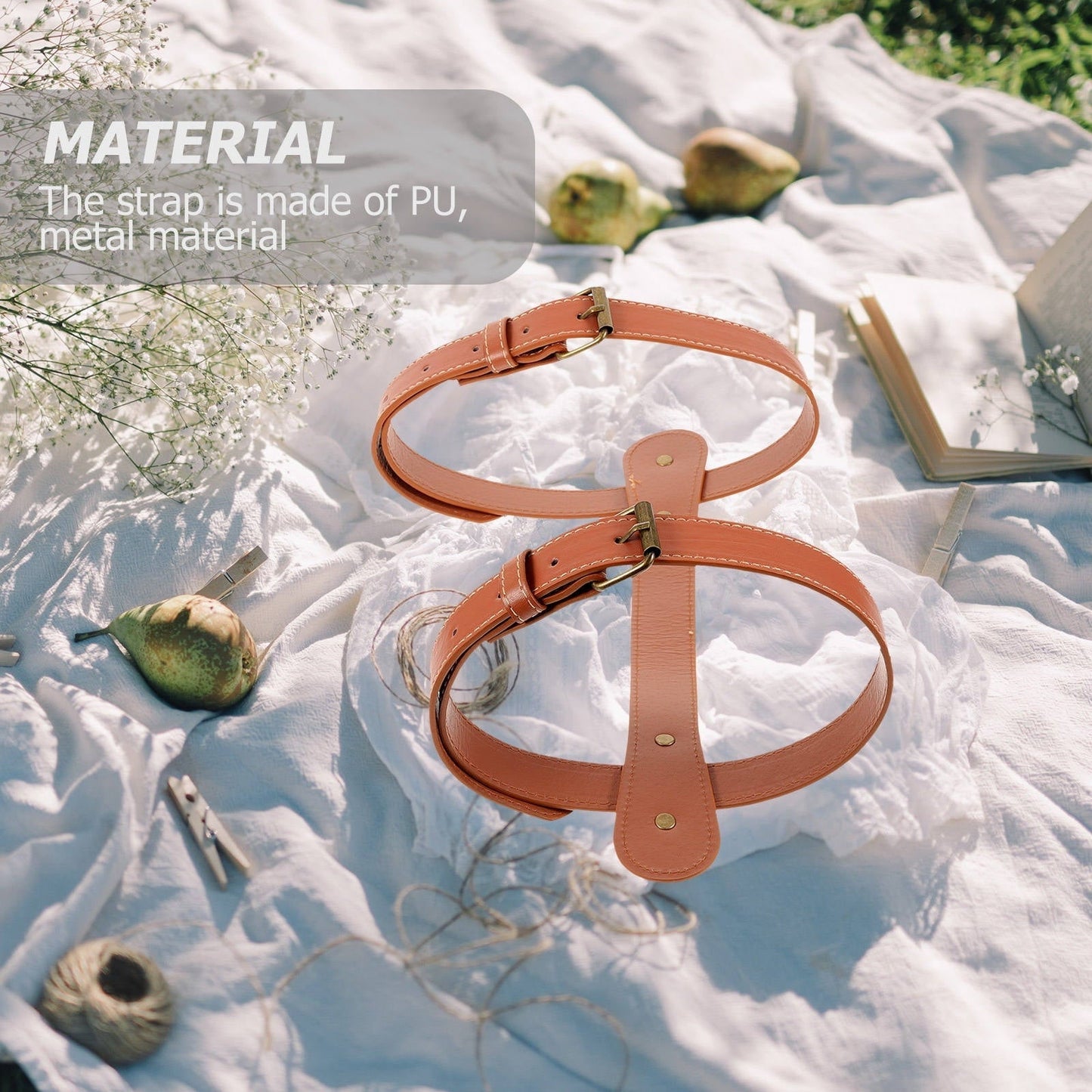 SOPOTUTU Floor Blanket Strap Durable Pu Binding Strap For Camping Picnics And Outdoor Activities Sturdy Easy To Use