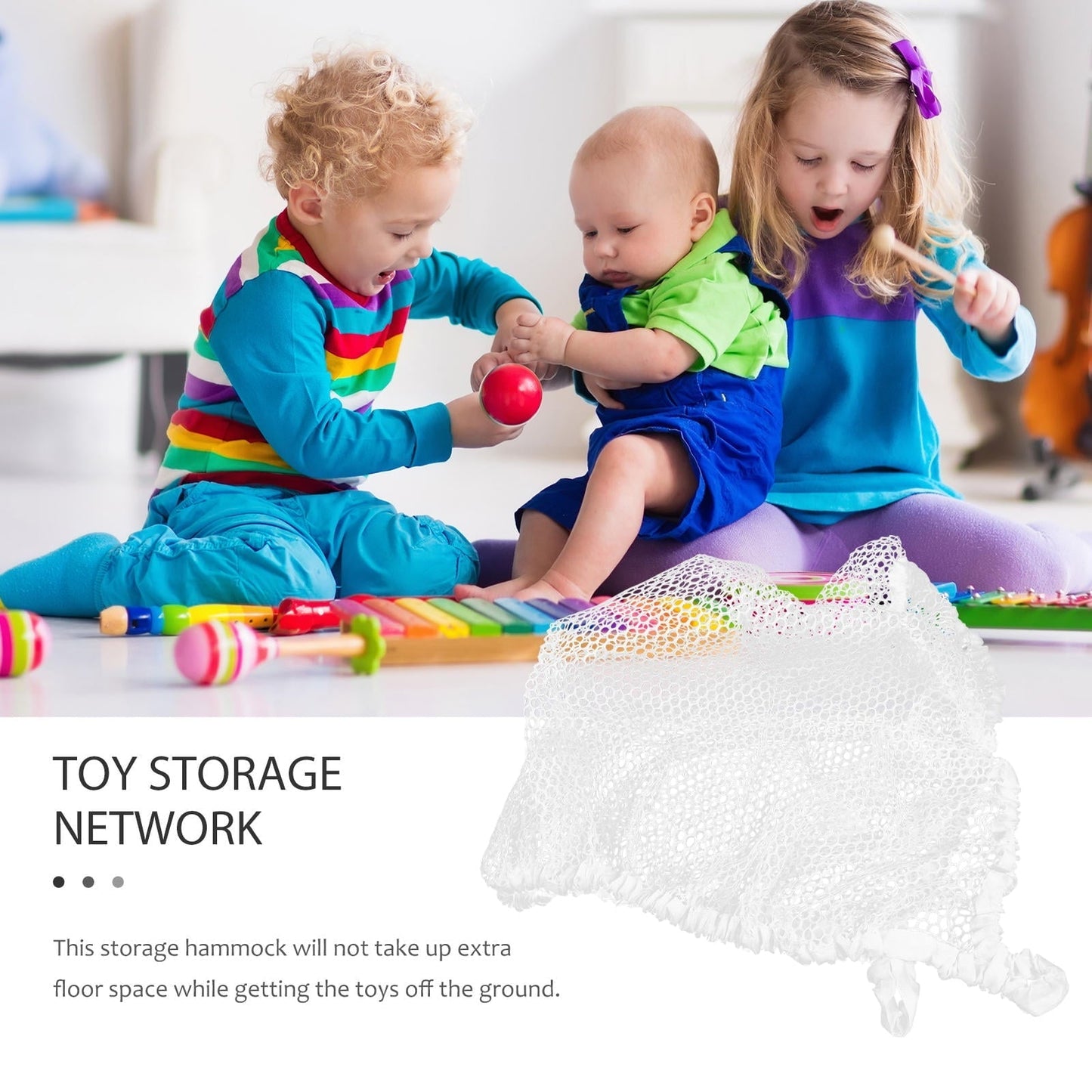 RENACLIPY 1Pcs Toys Storage Mesh Hammock for Stuffed Animals in Playroom