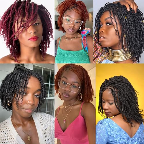 ZRQ 12 Inch Micro Twist Crochet Hair Bob Crochet Braids Pre looped 9 pcs Mini Passion Twist Mini Senegalese Twist Crochet Hair Pre-looped Hair Micro Braids Crochet Hair Extensions Crochet Braids