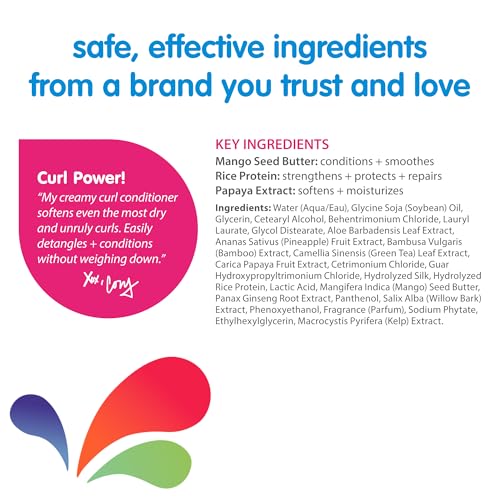 SoCozy Curl Conditioner for Kids Curly Hair (10.5 Fl Oz, Pack of 2) Helps Soften Dry & Unruly Curls, Hair Conditioner & Detangler with Mango Seed Butter, Rice Protein & Papaya Extract, Paraben Free