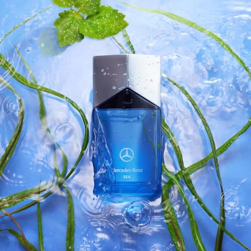 Mercedes Benz Sea Eau De Parfum Spray for Men - 3.4 Fl Oz - Luxury Long Lasting Fragrance with Notes Of Violet Leaf, Mandarin & Seaweed Cologne Mist - Perfume for Man