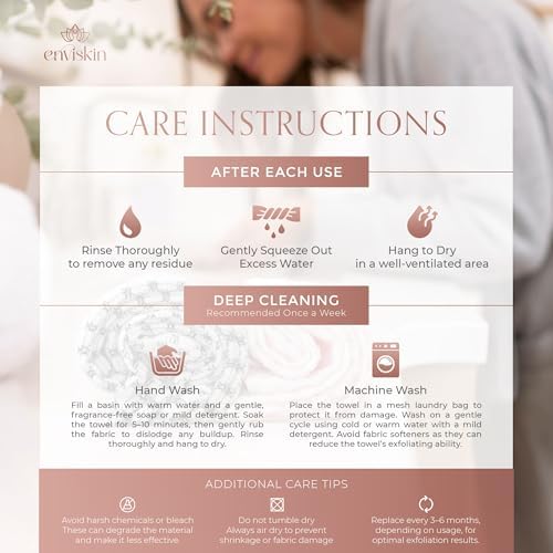 Dermaglow Exfoliating Towel-Dual Texture Washcloth for All Skin Types-Easy to Use Japanese Exfoliating Shower Towel for Women & Men- Body Scrubber Wash Cloth