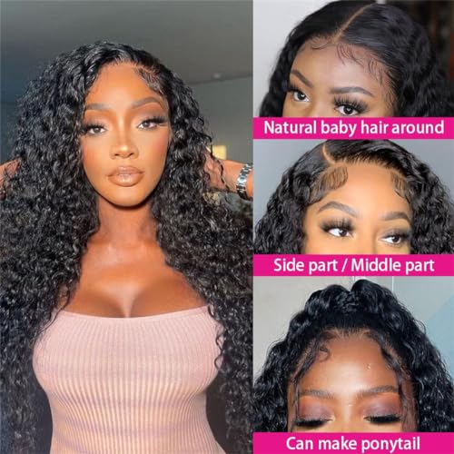 Wiggins Wig Ready And Go Glueless Wigs Human Hair Pre Plucked Pre Cut Curly Human Hair Wig 4x7 Lace Front Wig Pre Bleached Knots Glueless Wigs For Black Women 18 Inch