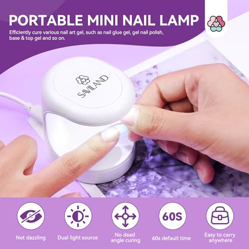 SAVILAND Builder Nail Gel Set with Nail Drill - 3 Pcs Hard Gels(VE&VB5&Kerain) Clear Pink Nudes Builder Nails Gel with Lamp Brush Nails Strengthener Gels for Extension Shaping DIY at Home Salon