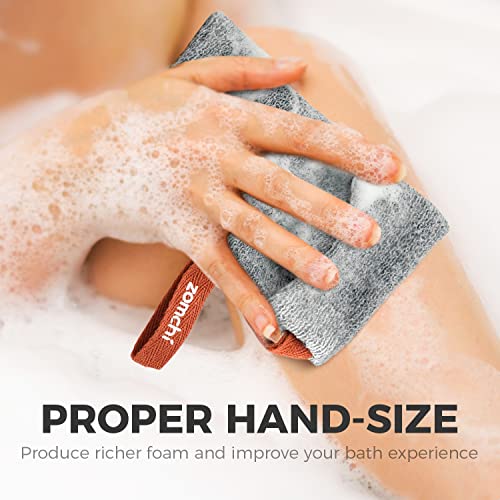 ZOMCHI 2 Pieces Different Roughness Soap Pouch and Soap Saver Pocket for Use in Shower, Body Scrubber Shower Sponge, Premium Exfoliating Soap Bag