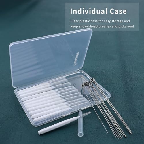 Shower Head Cleaning Brushes, Anti Clogging Cleaner Brush Shower Nozzle Clog Tools Showr Head Nozzle Picks Small Showerhead Cleaner Brush for Small Holes Gaps Nozzles Crevices Jewelry Cleaning 20PCS