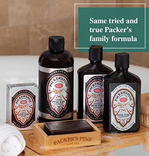 Packer's Pine Tar Shampoo | USA Made With All Natural Active Ingredients | Shampoo for Dry and Itchy Scalp | Paraben and Sulfate Free (Pack of 1)