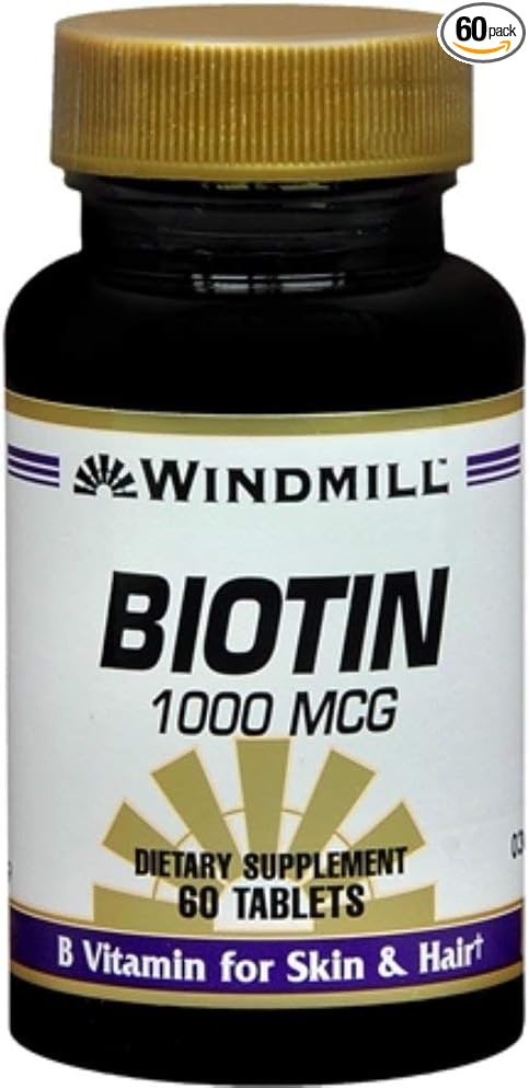 Windmill Biotin 1,000 mcg Tablets, 60 ct