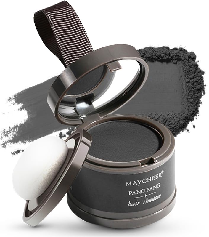 Maycheer Hairline Powder - Magic Root Cover Up - Hair Rich Hair Shadow - Gray Hair Coverage Touch Up Hair Powders for Women & Men (Gray, 0.14 Ounce (Pack of 1))