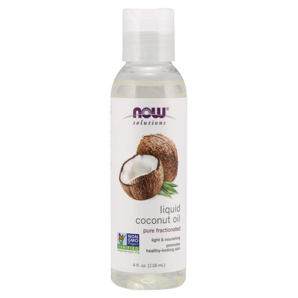 Now Solutions, Liquid Coconut Oil, Light And Nourishing, Promotes Healthy-Looking Skin And Hair, 4-Ounce