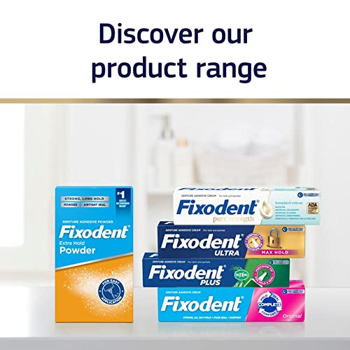 Fixodent Pure Strength Secure Denture Adhesive 2.4oz (Pack of 4)