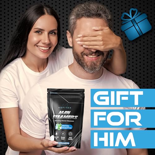 Shower Steamers for Men - 15 Pack Eucalyptus Aromatherapy Shower Steamers, Strong Scent, Long Lasting, Premium Essential Oils, Gifts for Men Relaxation and Sinus Relief