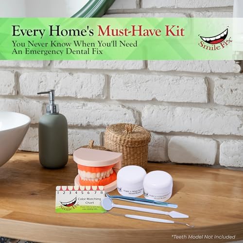 SmileFix Deluxe Dental Repair Kit - Color Matching Compound - Includes Tools - Missing Or Damaged Teeth - Fix Gaps, Broken Teeth - Durable Tooth Repair - Fast & Easy Process