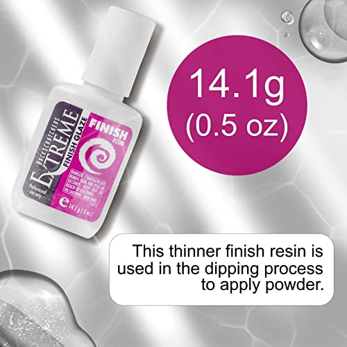 BACKSCRATCHERS Extreme Glaze - Coat Nails Resin For Acrylic Dipping Powder - Quick Dry Artificial Nail Tips Adhesive (Finish Glaze)
