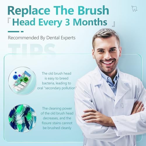 Replacement Toothbrush Heads for Philips Sonicare Electric Toothbrush, 2-in-1 Tongue Cleaner, 10 Pack, Mint Green,Suitable for Philips Sonicare Heads, C2, C1, C3, W1, W2, W3, G1, G2, G3