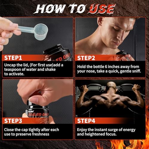 Potent Smelling Sálts for Athletes in Hockey, Weightlifting and Powerlifting - Instant Energy, Enhanced Focus & Motivation