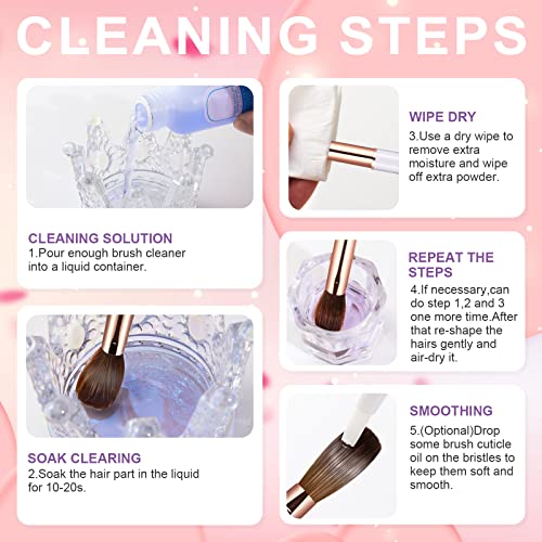 Acrylic Nail Brush Size 12,KEMEISI 100% Pure Kolinsky Nail Art Brushes Sturdy Handle Oval Shaped Acrylic Powder Nail Design Tools for Professional Manicure DIY Home Salon (White)