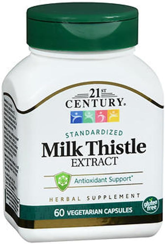 21st Century Vitamins Thistle Extract Veg Capsules, 60 Count (21338)