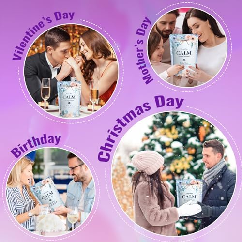 Shower Steamers, Shower Bombs with Natural Fragrance, Self Care& Relaxation, Mother's Day, Christmas Birthday for Women and Mom, Individually Packaged, Purple Set 2 Packs(12 Tablets)