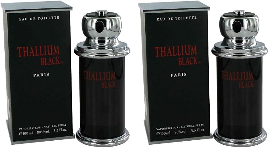 Jacques Evard Thallium Black for Men by Yves De Sistelle 3.3 oz EDT SP (Pack of 2)