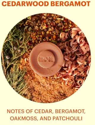 Smoosh® Body Scrubber, Blue & 2-Count Bar Soap, Cedarwood Bergamot - Silicone Body Scrubber with Embedded Bar Soap for Shower Exfoliation and Cleansing