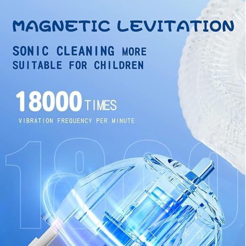 Ariie Ultrasonic Kid's U-Shaped Electric Toothbrush, IPX7 Waterproof, Waterproof Battery Powered 360 Oral Teeth Cleaning Design, Automatic Toddler Toothbrush with Food Grade Soft Silicone Brush Head