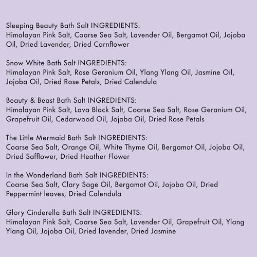 Handmade Bath Salt Gift Set 6 Pack, All Natural, Scented with Essential Oils, Gift for Women