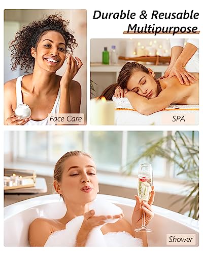 mikimini Leopard Large Shower Caps Pack of 2, Shower Cap for Women Long Hair with Black Lace, Double-layer Waterproof, Reusable, Washable