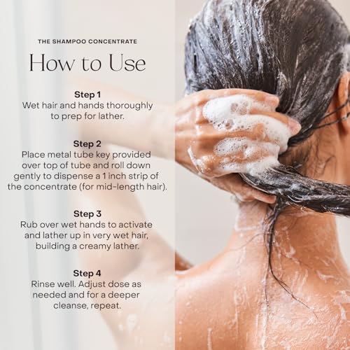 The Shampoo Concentrate, All Hair Types, Restore Moisture, Bond Repair, Plant-based, Clean Ingredients, Aloe Vera, Vegetable Glycerin, Sulfate-Free, 3.4 fl oz