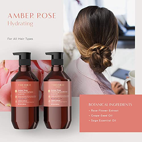 Theorie Amber Rose Hydrating Conditioner- Refresh & Hydrate, Irresistible Scent of Rose, Jasmine & Amber, Suited For All Hair Types-Color & Keratin Treated Hair, 800ML