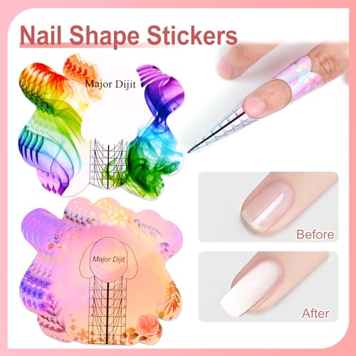 Major Dijit Acrylic Nail Kit with Drill 12 Colors Acrylic Powder Acrylic Liquid Top Coat Base Coat Nail Primer Set for Beginners with Everything DIY Nail Art Tool Gift Home Salon