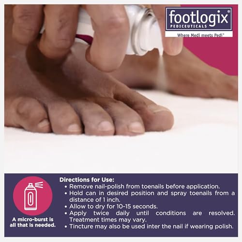 FOOTLOGIX Nail Tincture Spray with Spiraleen, 1.69 Fl Oz (Pack of 1)