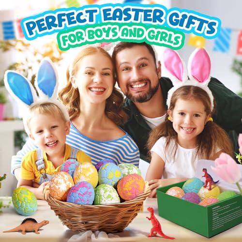 Bath Bombs for Kids with Dragon Toys Inside, Sanyi Dinosaur Toys Gifts for Kids 5-7, Dino Egg Fillers Bubble Bath Birthday Gifts for Boys Girls Toddler