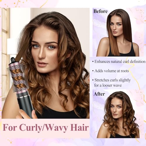 Round Volumizing Brush for Shark FlexStyle Attachment, Normal Round Brush Compatible with FlexStyle HD400 Series, Fine Limp Flat Hair Volumizer Attachment Tool for Daily Styling