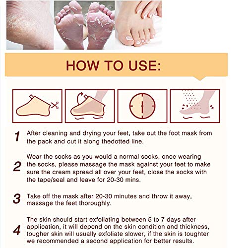 Foot Peel Mask 5 Pack,Lavender Exfoliating Foot Masks, Soft Smooth Touch Natural Exfoliator for Dry Dead Skin, Callus, Repair Rough Heels,Gifts for Women Mom and Men