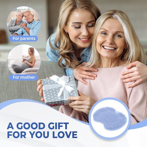 Shower Foot Back Scrubber Massage Pad, 2025 Shower Foot Scrubber Mat with Non-Slip Suction Cups Wall Mounted Slip Suctions Cups for Use in Cleaner Men and Women Foot Back Cleaning Pad (Gray)