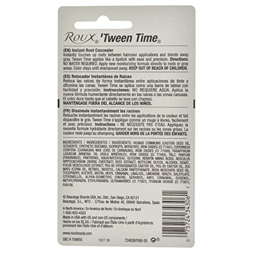 Roux 'Tween Time Instant Root Concealer Temporary Touchup Stick, Medium Brown (Pack of 1)