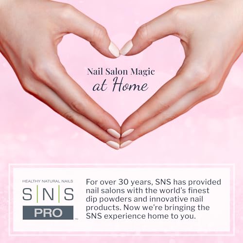 SNS Dip Powder Nail Kit, Dipping Powder Starter Kit (Pink & Sparkles) - Long-Lasting Dip Nail Colors for Stronger Nail Beds - Dip Powder Nail Color for At-Home DIY Nail Enthusiasts