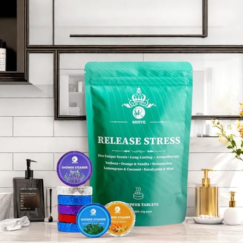 Shower Steamers Aromatherapy, 20-Pack Shower Bombs with Natural Essential Oils, Stress Relief Self Care Birthday Gifts for Women, Men, Mothers Day Gifts for Mom, Her, Travel Essentials