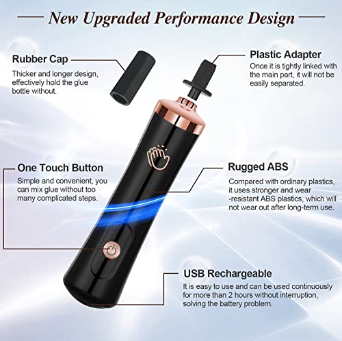 Glue Shaker,Portable Electric Eyelash Glue Shaker for Eyelash Extensions,Lash Glue Shakers(USB Charging)