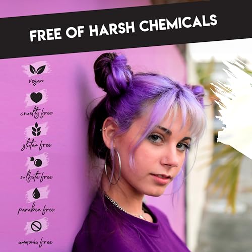 Direct Vibes Semi-Permanent Hair Color, Magenta, Vibrant & Long-Lasting Shade, Ammonia-Free, Vegan, Sulfate-Free, Paraben-Free, 8 fl oz